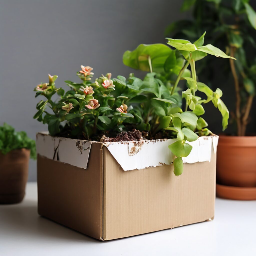 An Easy DIY Planter Upcycled from a Cardboard Box