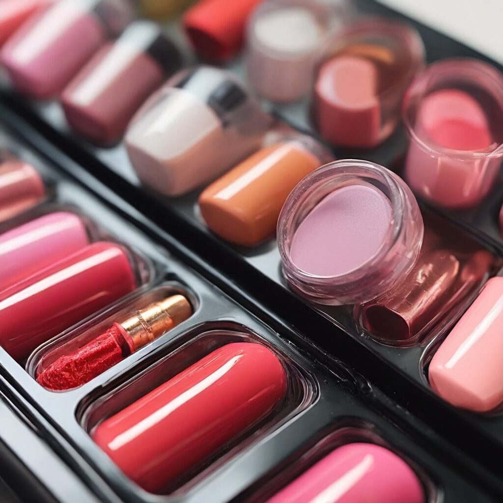 Clear Lipstick Caps for Efficient Makeup Organization