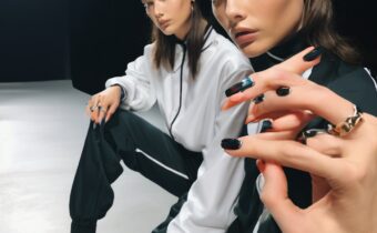 Track Pant Inspired Nails at NYFW