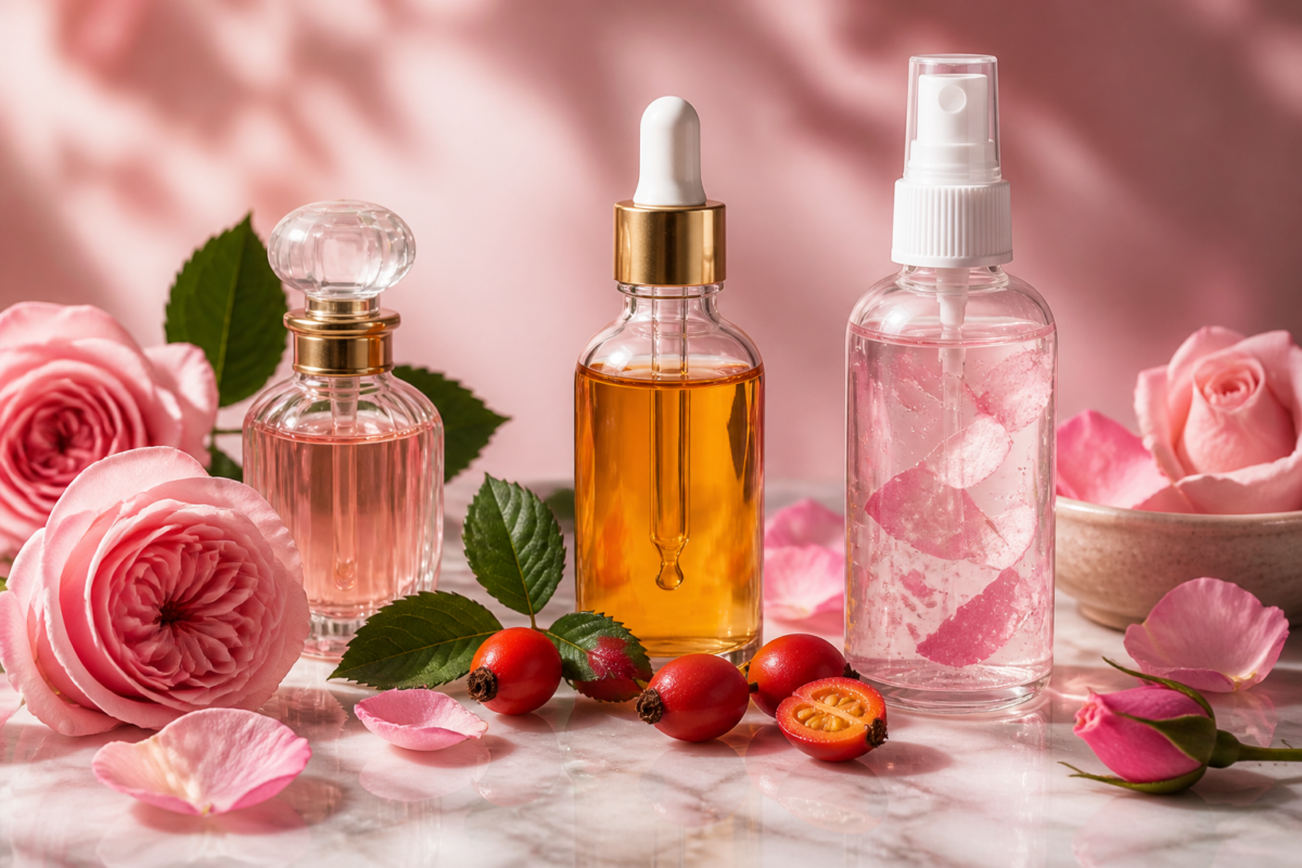 Rose Oil vs Rosehip Oil vs Rosewater
