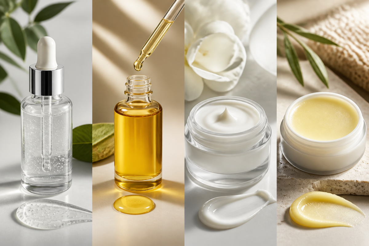 The Key Differences Between Serums, Oils, Moisturizers, and Balms