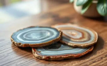 Agate Coasters Are the Crystalized Home Decor Trend We’re Obsessing Over