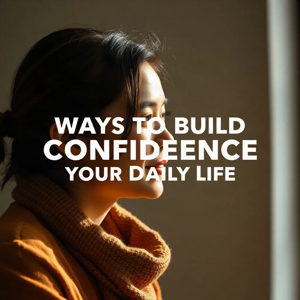 Ways to Build Confidence in Your Daily Life